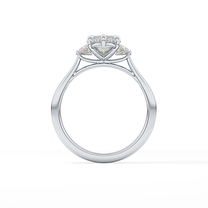 Marquise Three Stone Lab Grown Diamond Engagement Ring