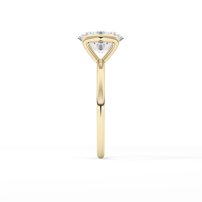Oval Solitaire Bezel Lab Grown Diamond Engagement Ring
