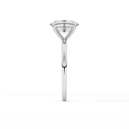 Oval Solitaire Bezel Lab Grown Diamond Engagement Ring