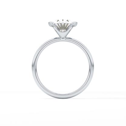 Oval Solitaire Bezel Lab Grown Diamond Engagement Ring