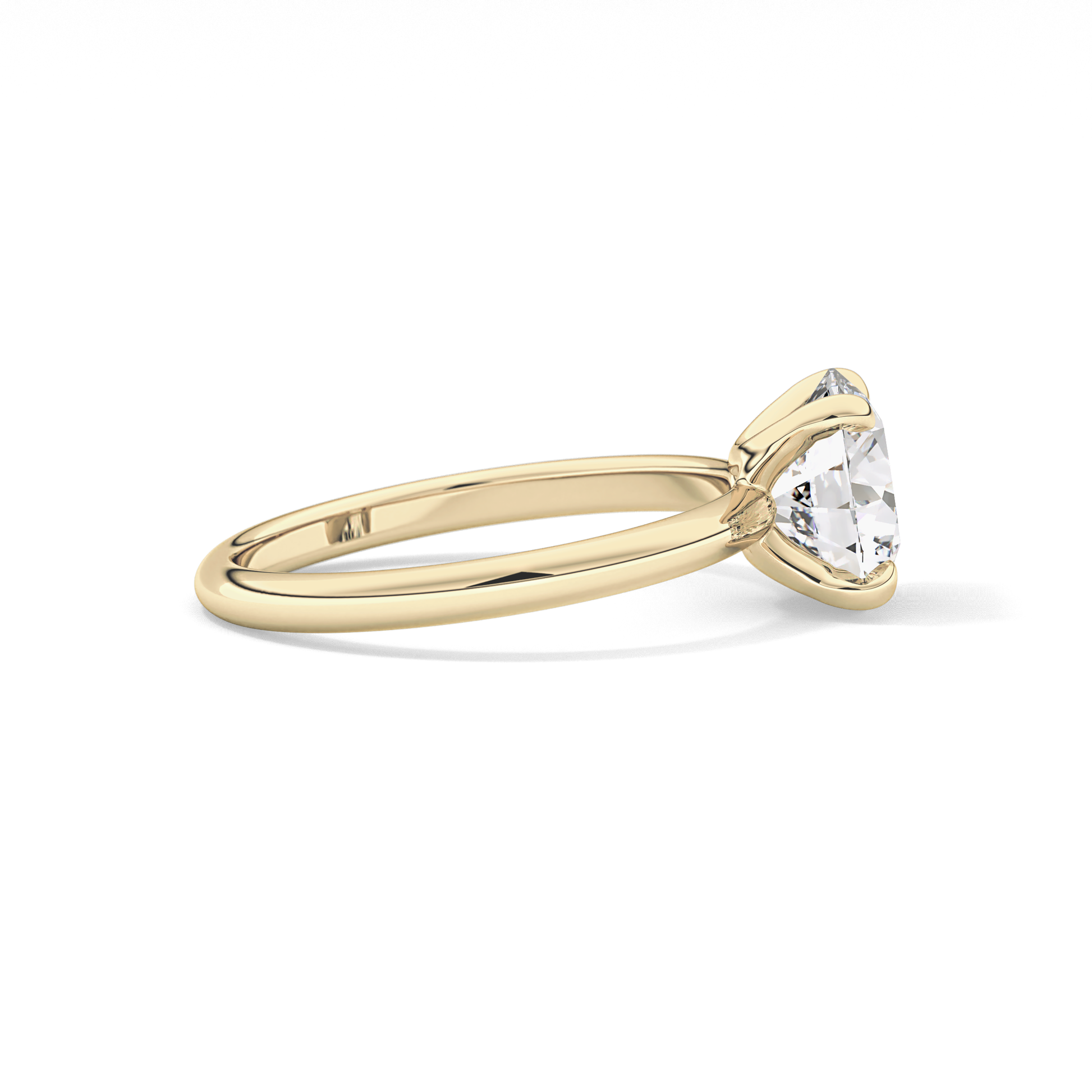 Round Solitaire Lab Grown Diamond Engagement Ring