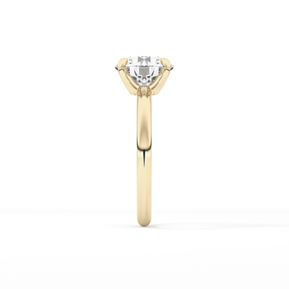 Round Solitaire Lab Grown Diamond Engagement Ring