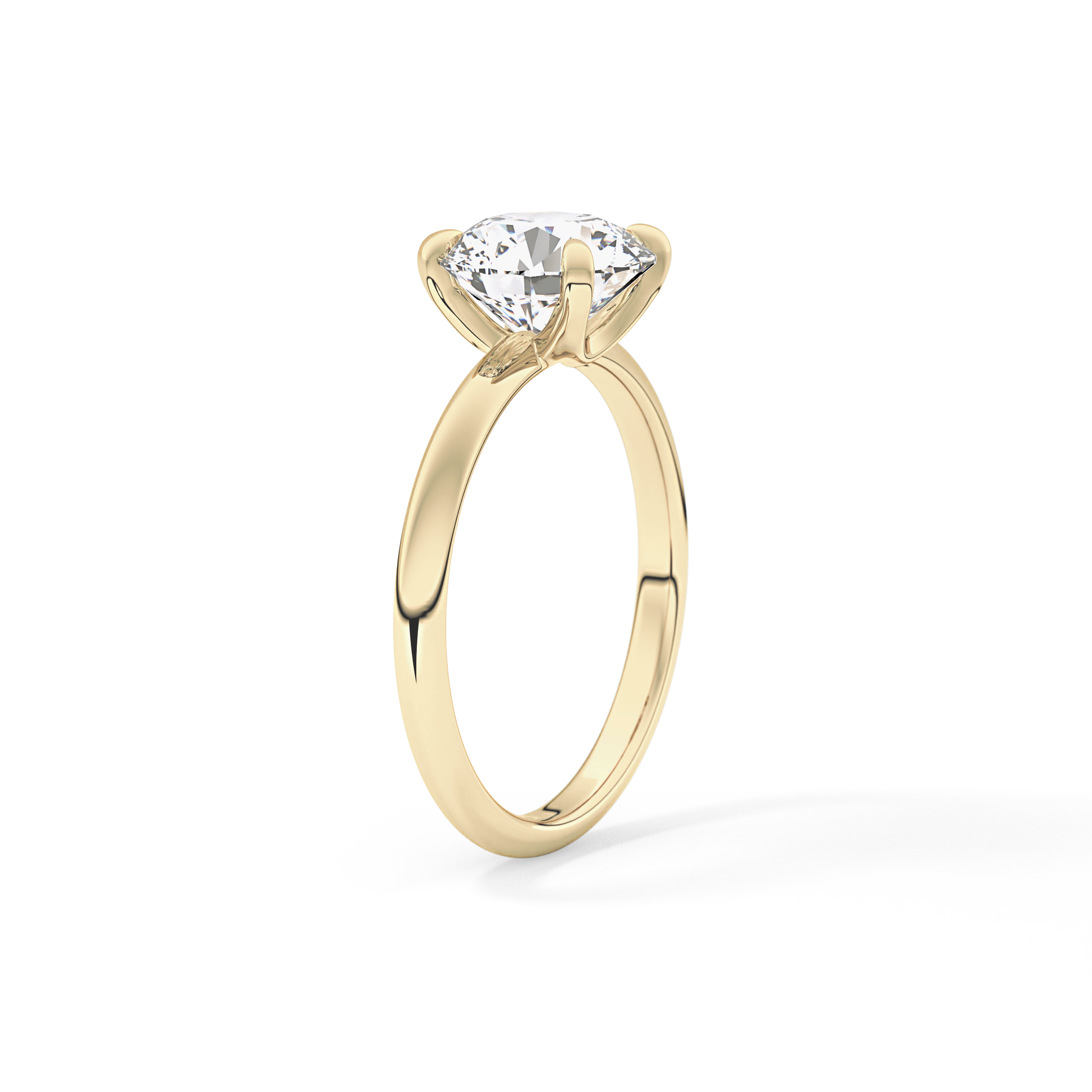 Round Solitaire Lab Grown Diamond Engagement Ring