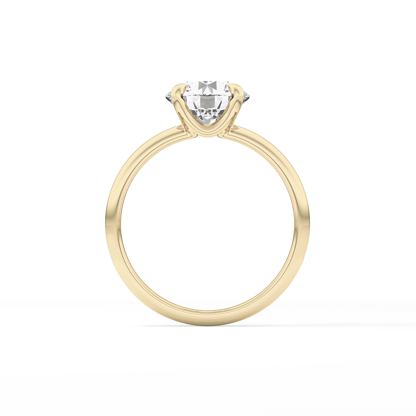 Round Solitaire Lab Grown Diamond Engagement Ring
