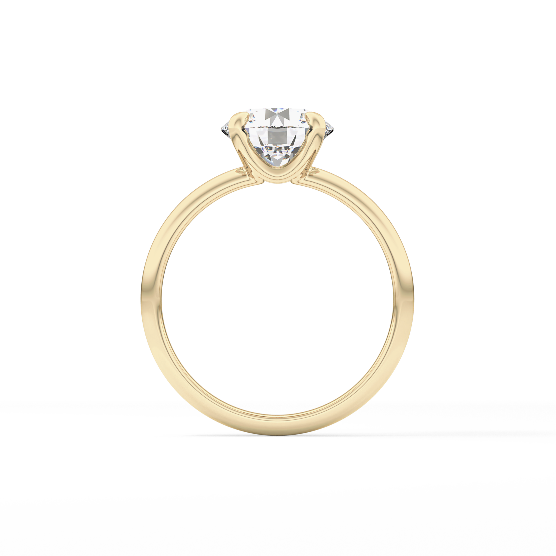 Round Solitaire Lab Grown Diamond Engagement Ring