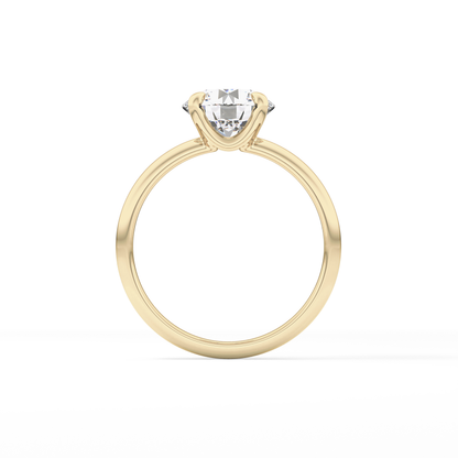 Round Solitaire Lab Grown Diamond Engagement Ring