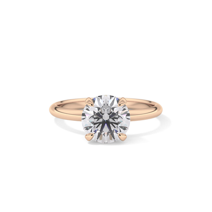 Round Solitaire Lab Grown Diamond Engagement Ring