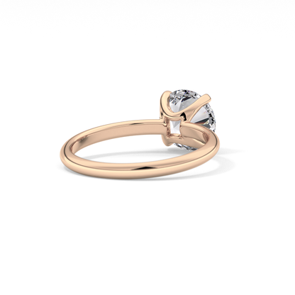 Round Solitaire Lab Grown Diamond Engagement Ring