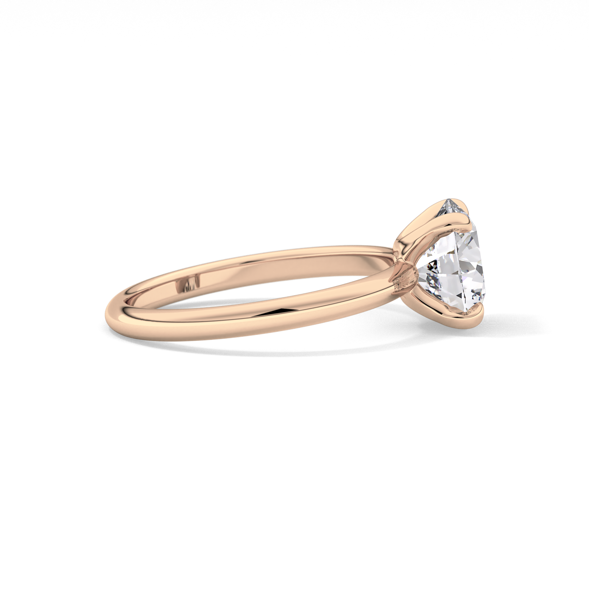 Round Solitaire Lab Grown Diamond Engagement Ring