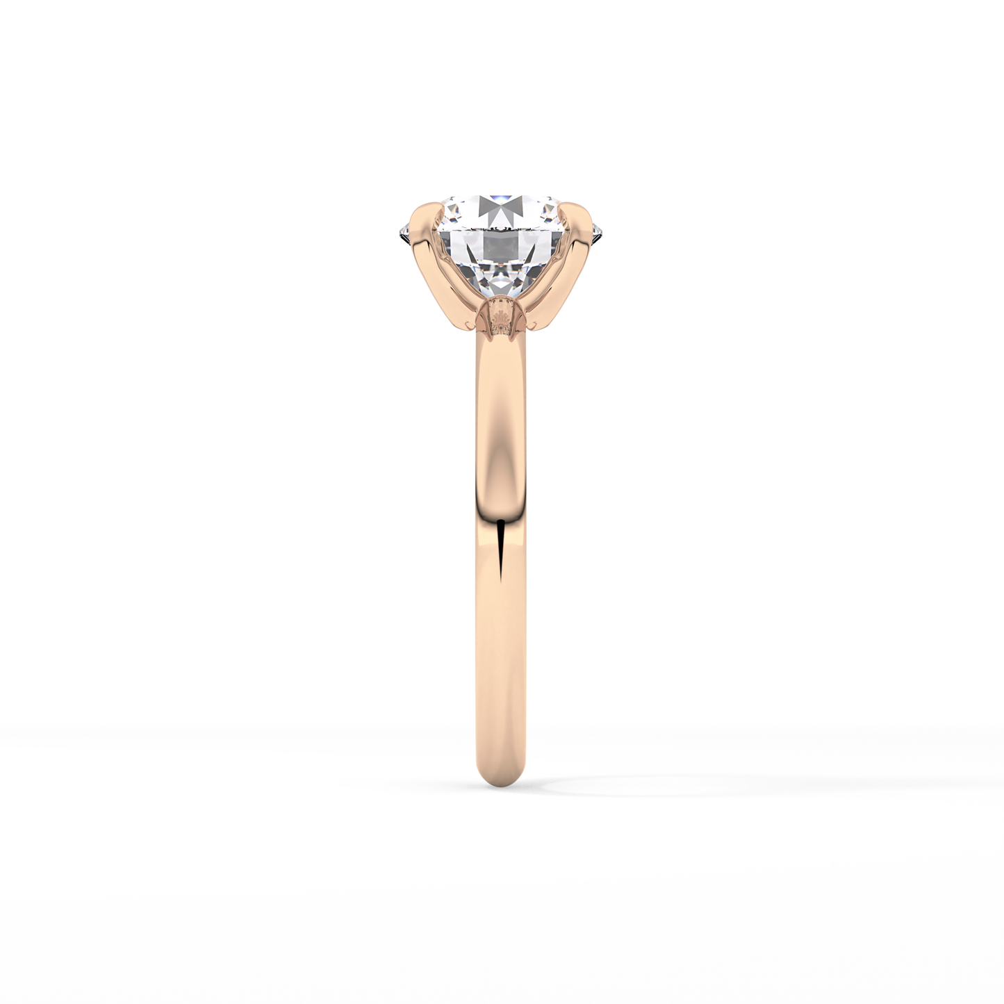 Round Solitaire Lab Grown Diamond Engagement Ring