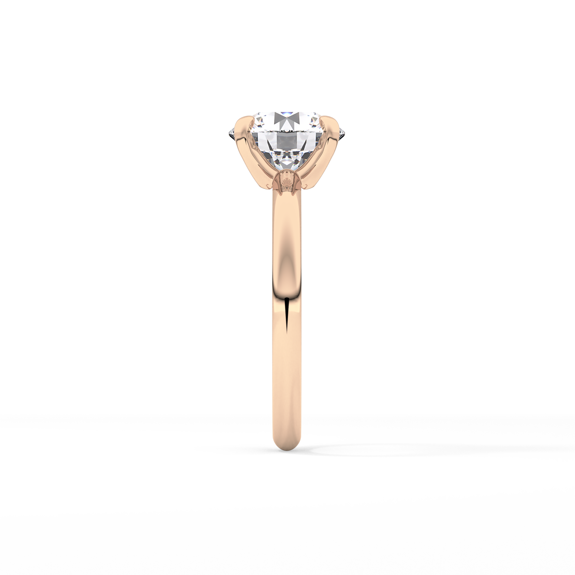 Round Solitaire Lab Grown Diamond Engagement Ring