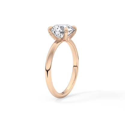 Round Solitaire Lab Grown Diamond Engagement Ring