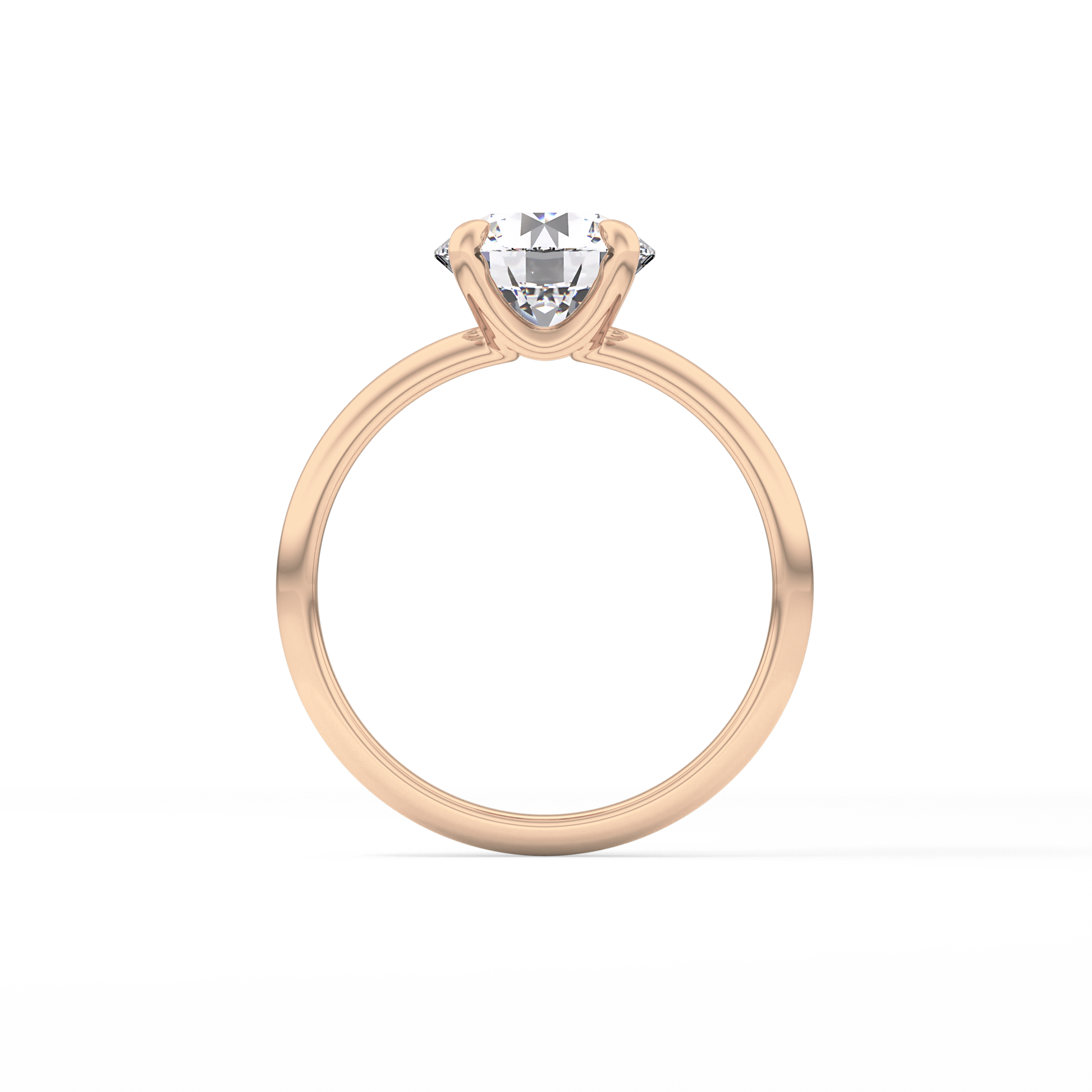 Round Solitaire Lab Grown Diamond Engagement Ring