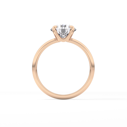 Round Solitaire Lab Grown Diamond Engagement Ring