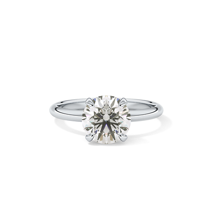 Round Solitaire Lab Grown Diamond Engagement Ring
