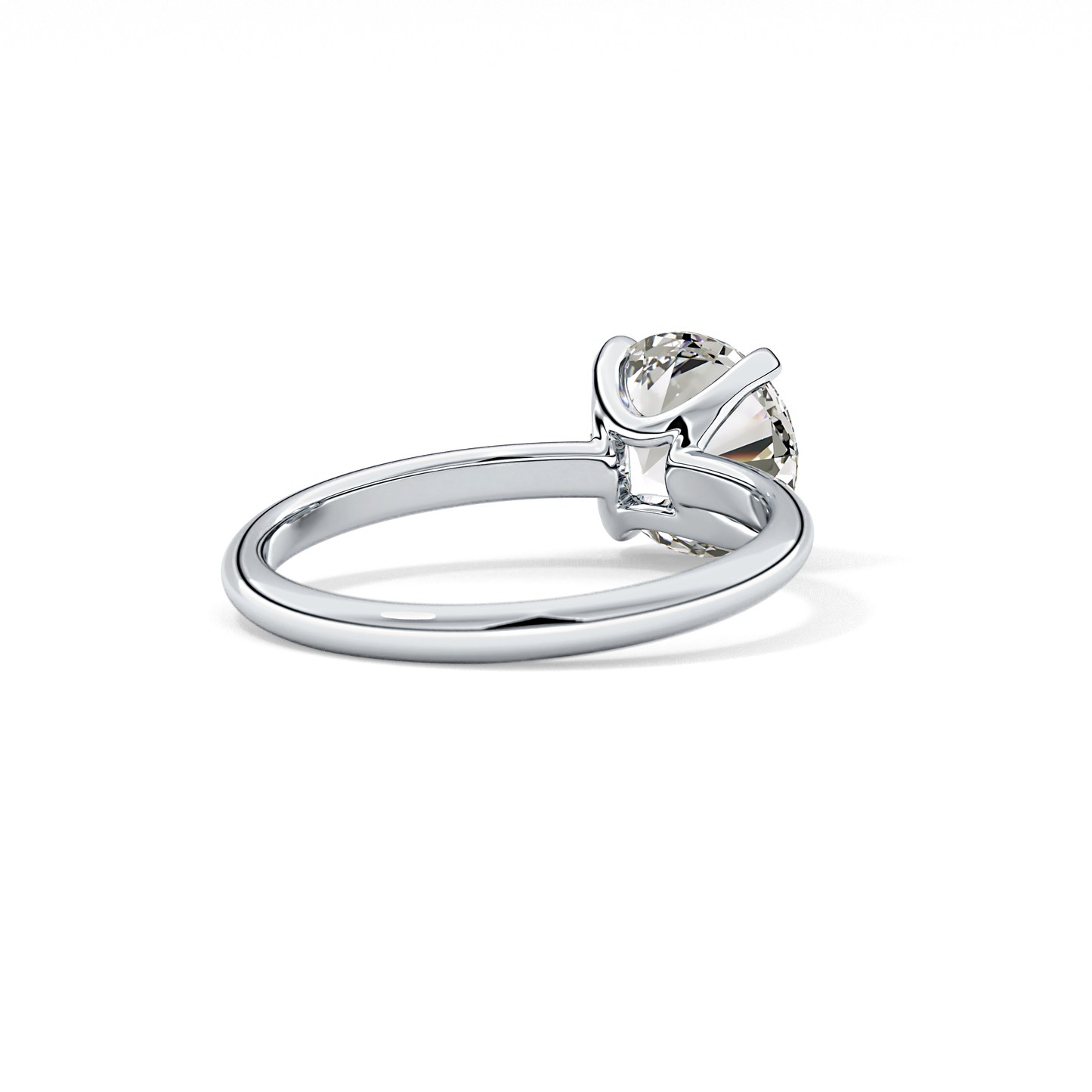 Round Solitaire Lab Grown Diamond Engagement Ring
