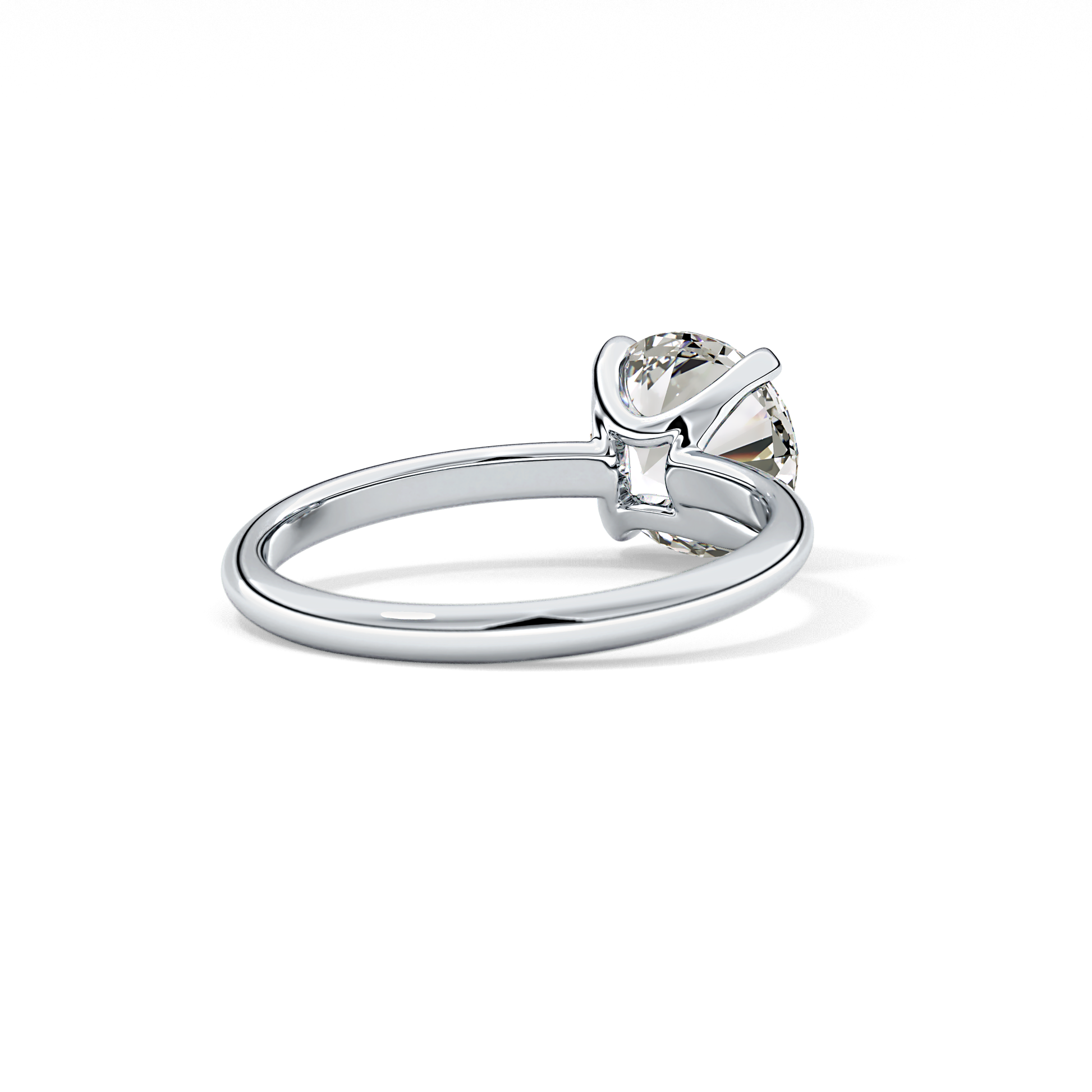 Round Solitaire Lab Grown Diamond Engagement Ring