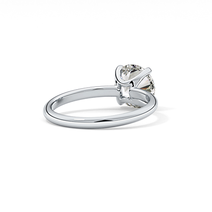 Round Solitaire Lab Grown Diamond Engagement Ring