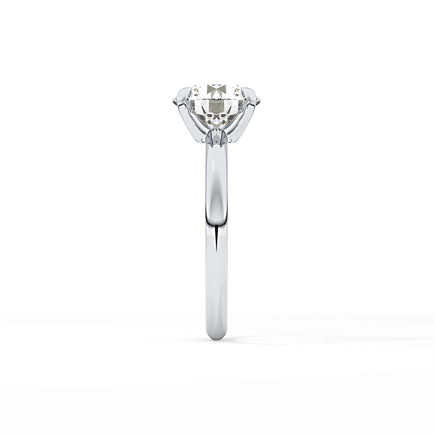 Round Solitaire Lab Grown Diamond Engagement Ring