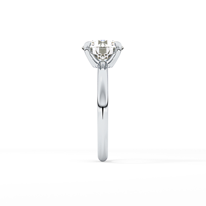 Round Solitaire Lab Grown Diamond Engagement Ring