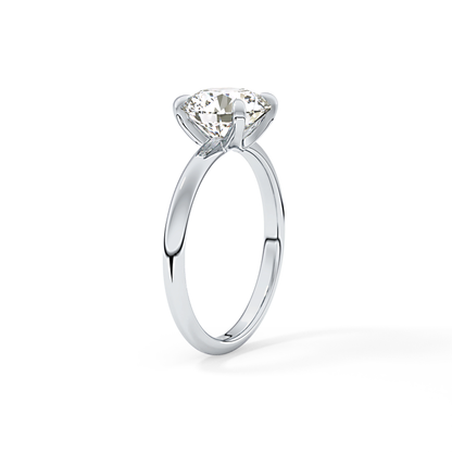 Round Solitaire Lab Grown Diamond Engagement Ring