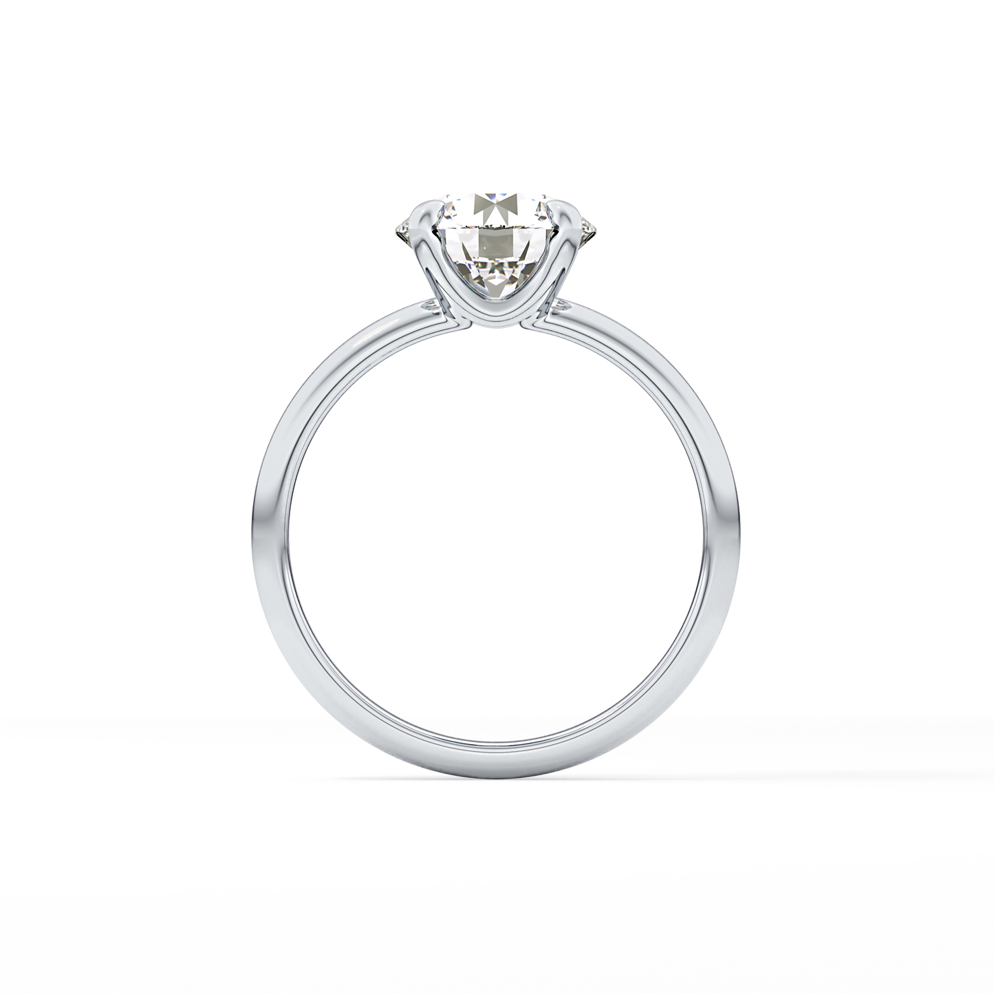 Round Solitaire Lab Grown Diamond Engagement Ring
