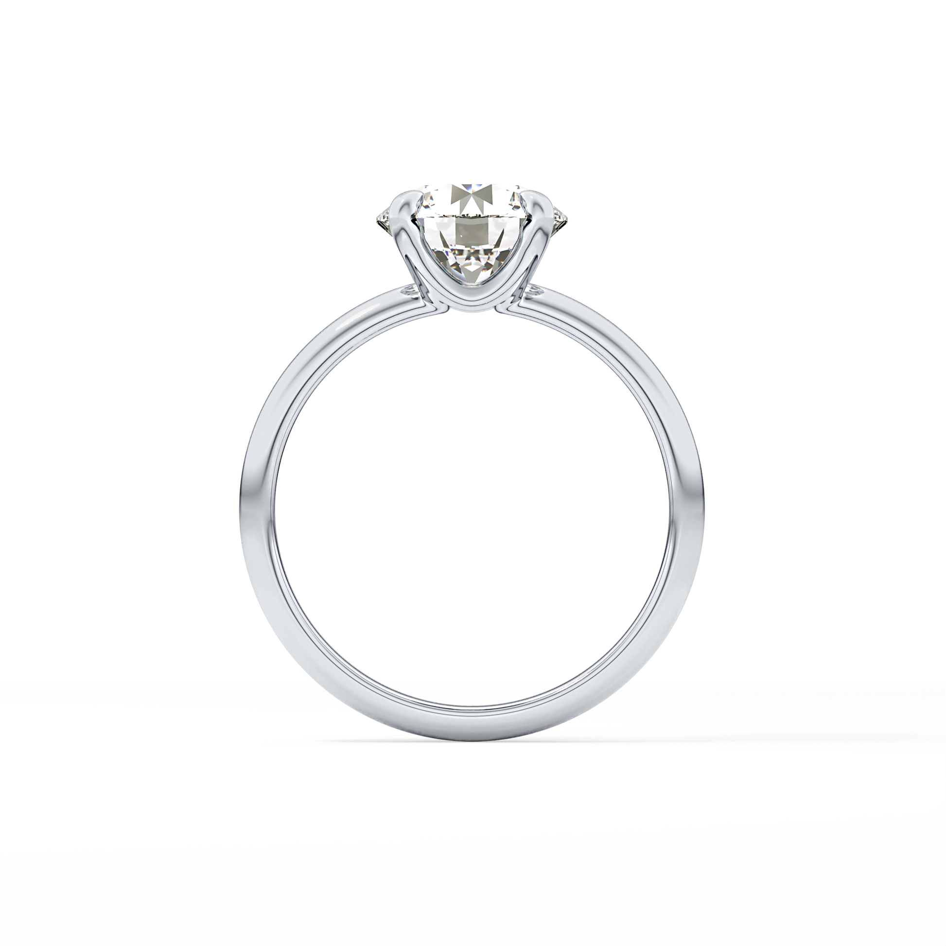 Round Solitaire Lab Grown Diamond Engagement Ring