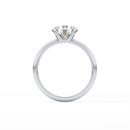 Round Solitaire Lab Grown Diamond Engagement Ring
