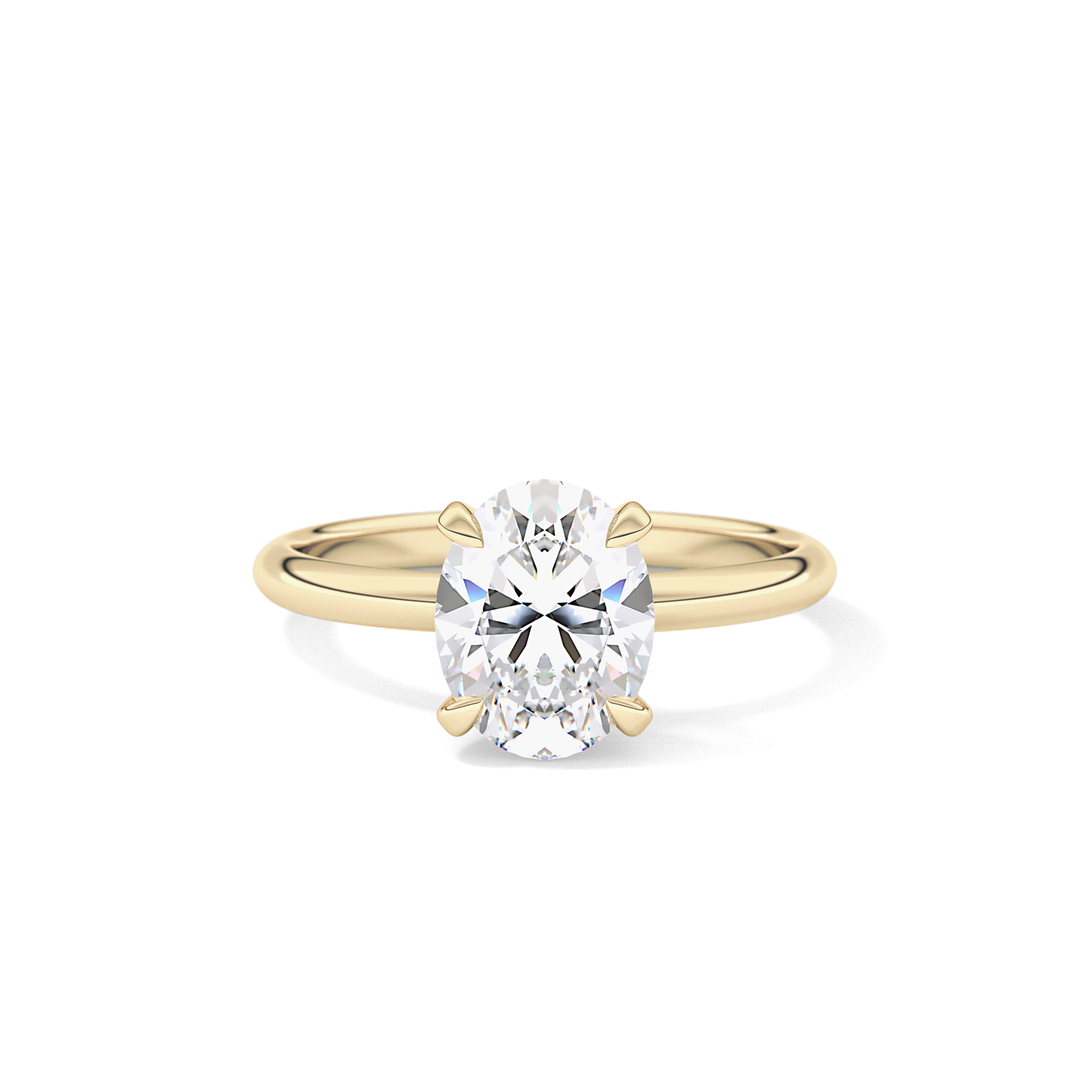 Oval Solitaire Lab Grown Diamond Engagement Ring