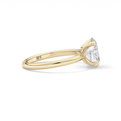 Oval Solitaire Lab Grown Diamond Engagement Ring