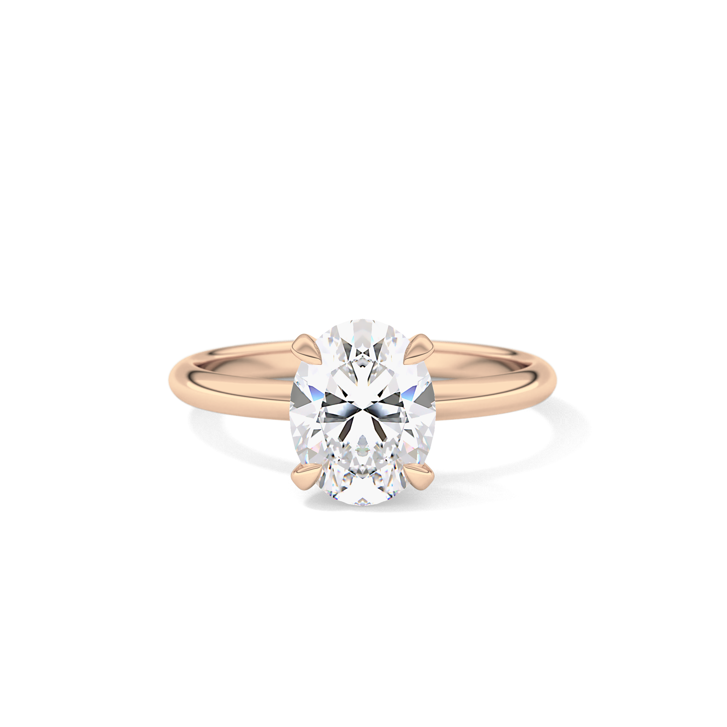 Oval Solitaire Lab Grown Diamond Engagement Ring
