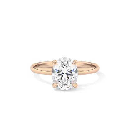 Oval Solitaire Lab Grown Diamond Engagement Ring