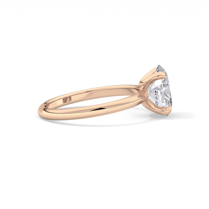 Oval Solitaire Lab Grown Diamond Engagement Ring