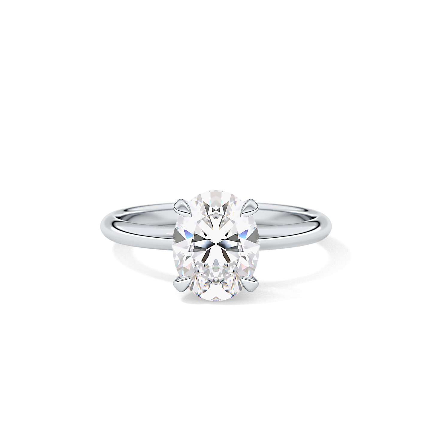 Oval Solitaire Lab Grown Diamond Engagement Ring