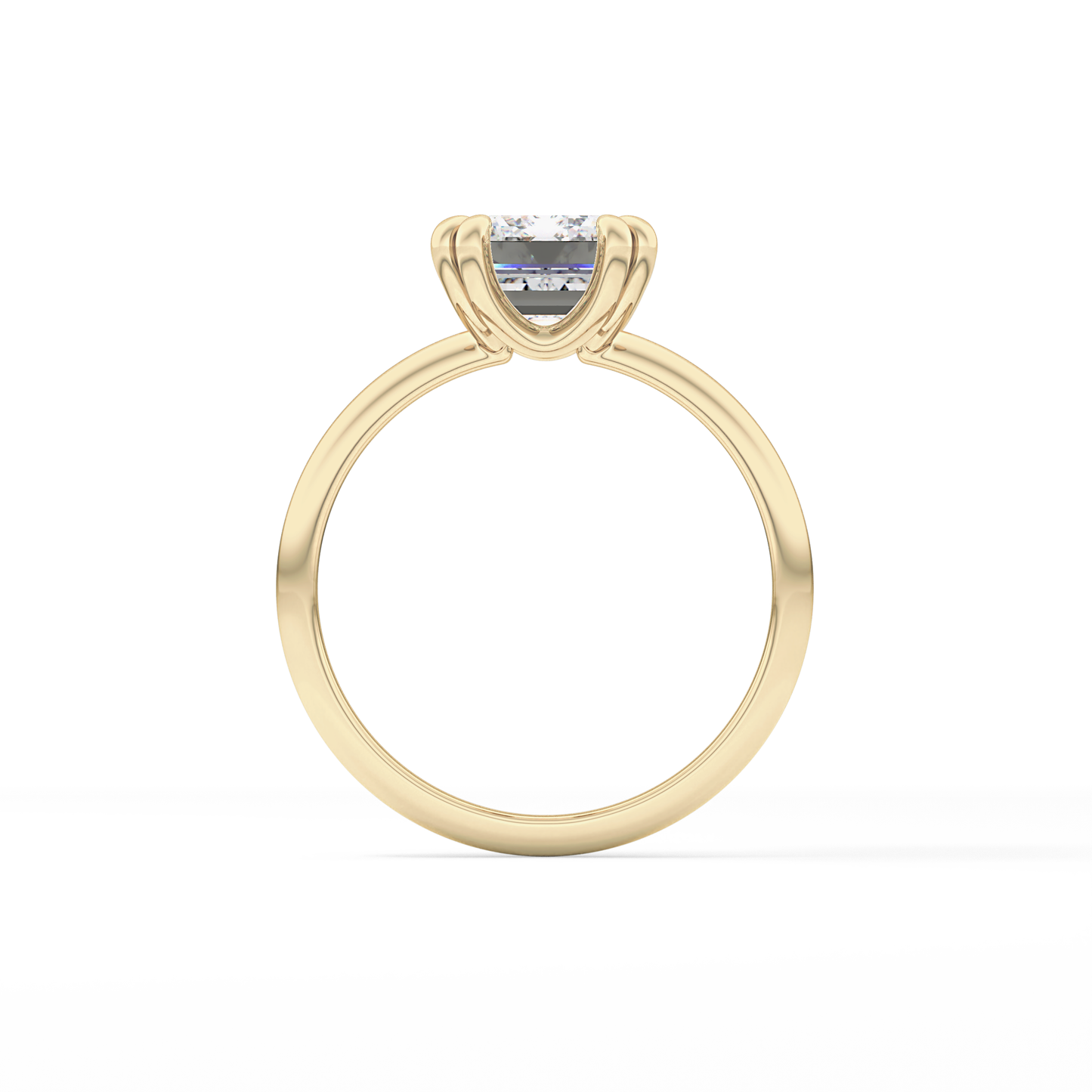 Emerald Solitaire Lab Grown Diamond Engagement Ring