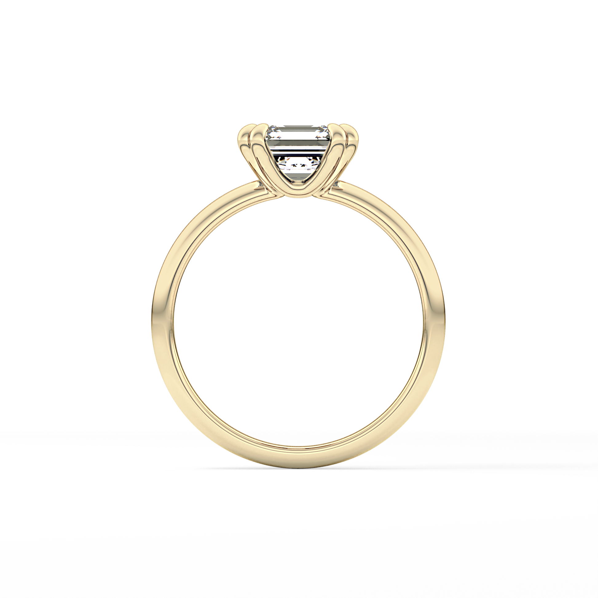 Asscher Solitaire Lab Grown Diamond Engagement Ring