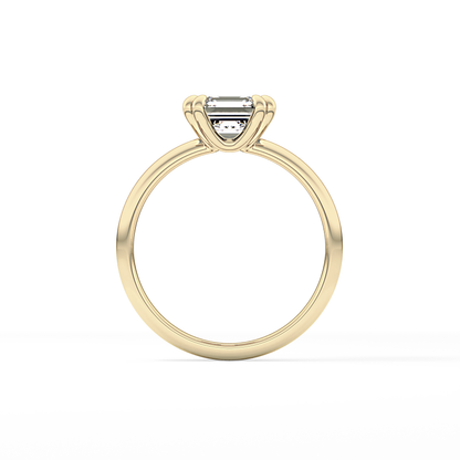 Asscher Solitaire Lab Grown Diamond Engagement Ring
