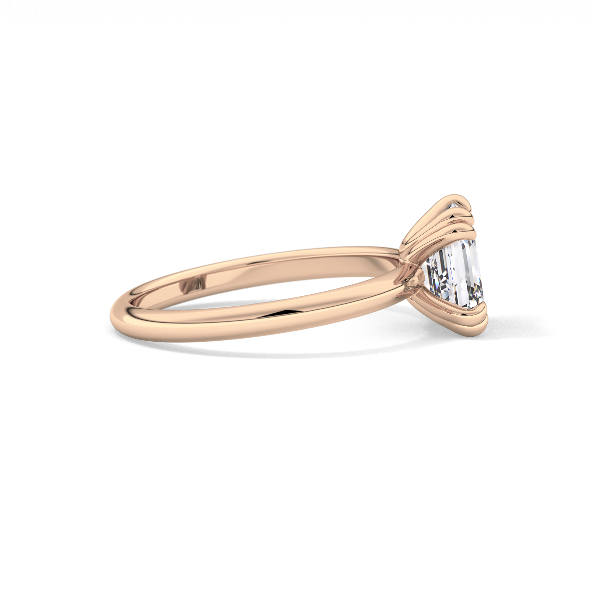 Asscher Solitaire Lab Grown Diamond Engagement Ring