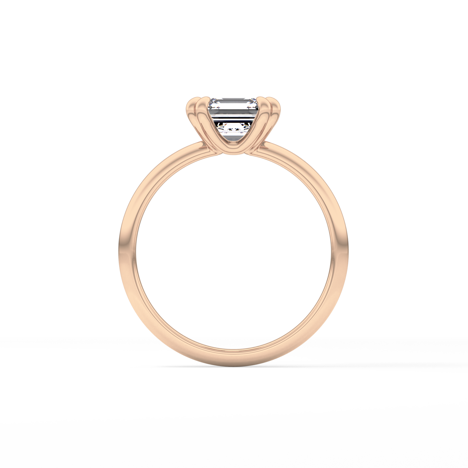 Asscher Solitaire Lab Grown Diamond Engagement Ring