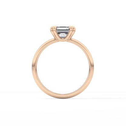 Asscher Solitaire Lab Grown Diamond Engagement Ring