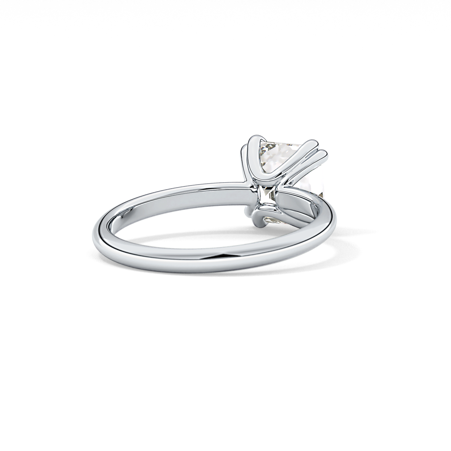 Asscher Solitaire Lab Grown Diamond Engagement Ring