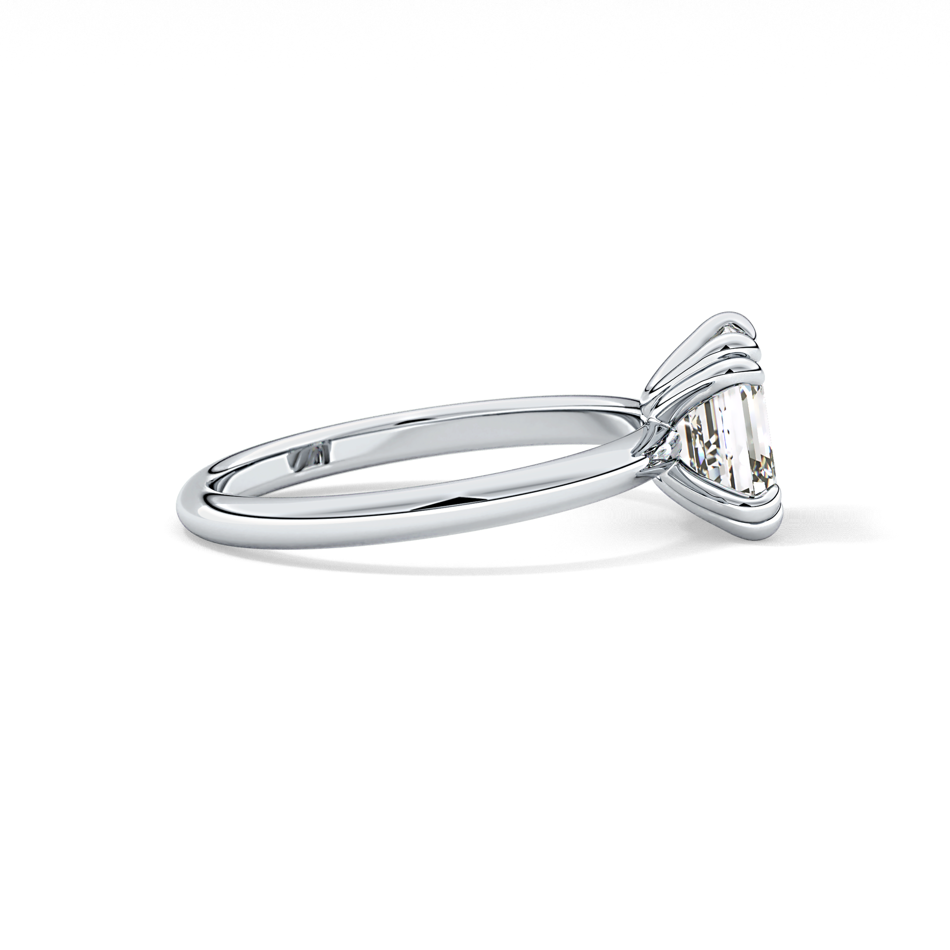 Asscher Solitaire Lab Grown Diamond Engagement Ring