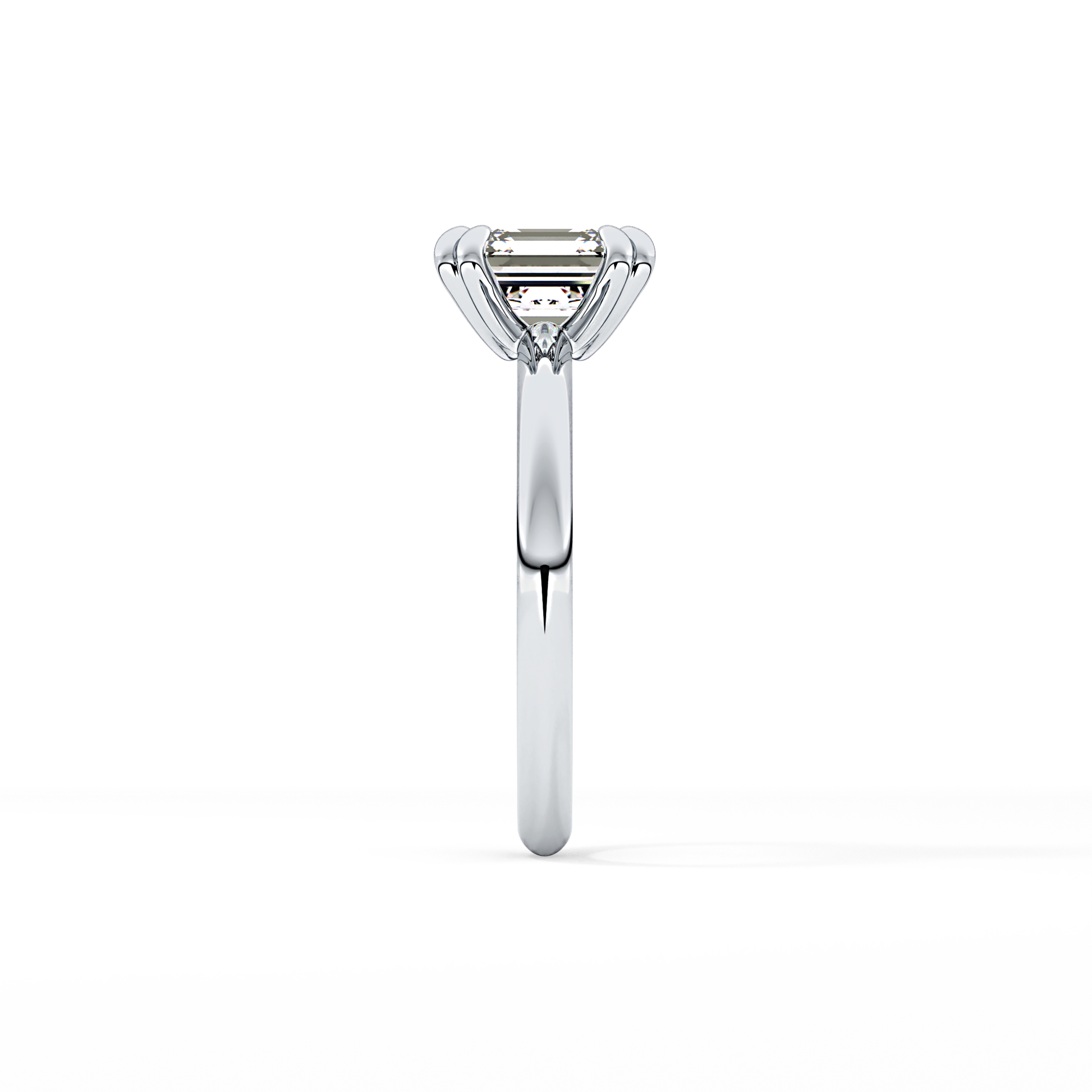Asscher Solitaire Lab Grown Diamond Engagement Ring