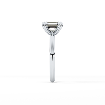 Asscher Solitaire Lab Grown Diamond Engagement Ring