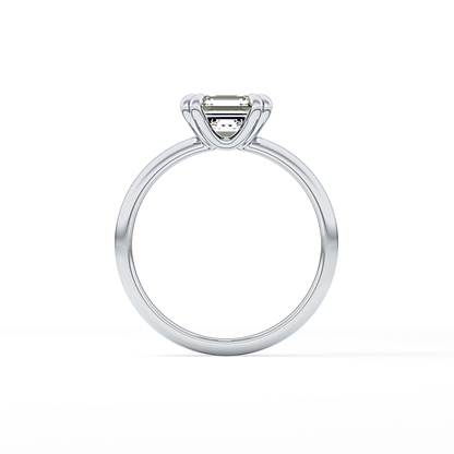Asscher Solitaire Lab Grown Diamond Engagement Ring