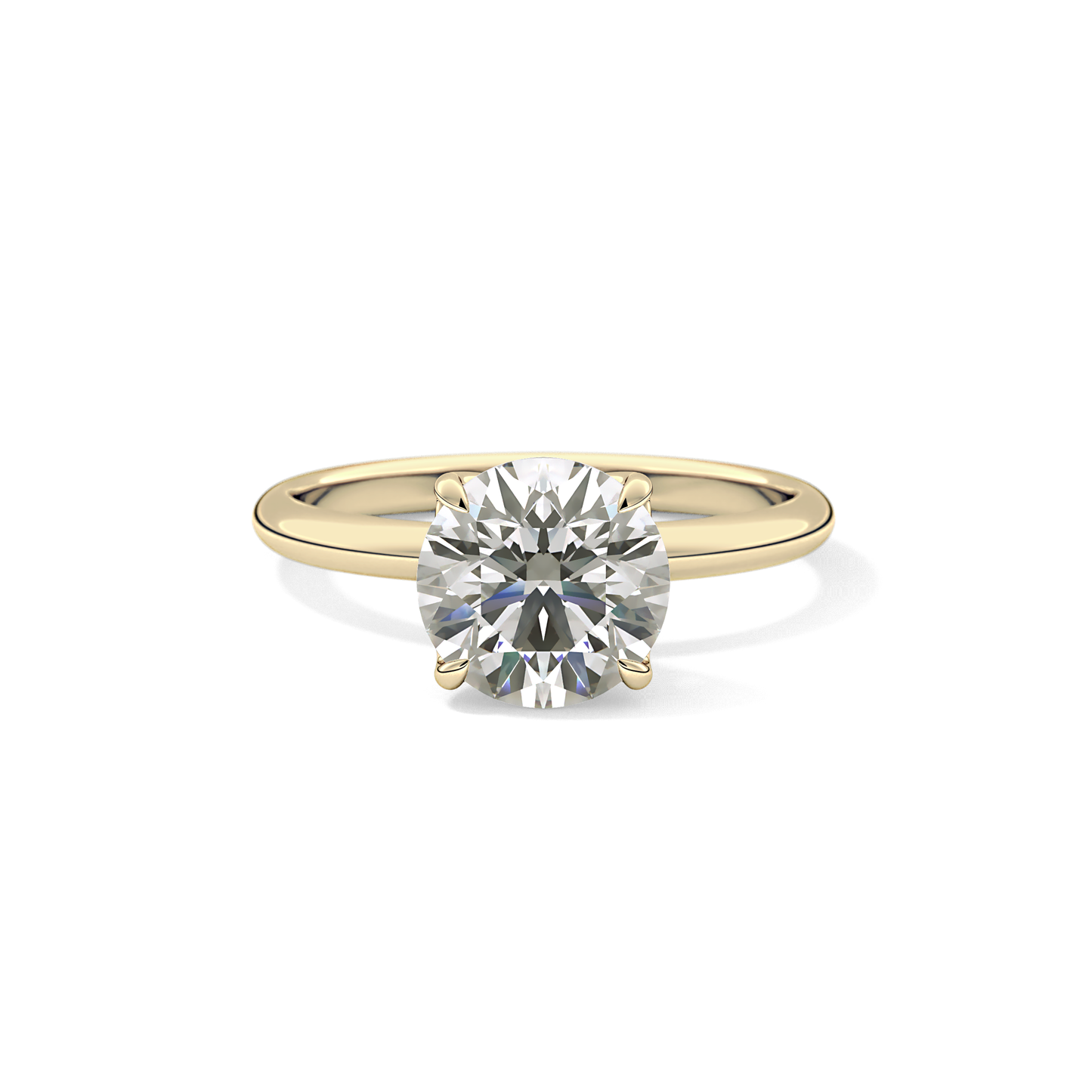 Round Solitaire Lab Grown Diamond Engagement Ring