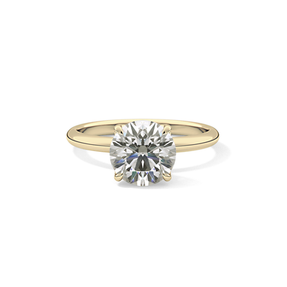 Round Solitaire Lab Grown Diamond Engagement Ring