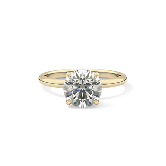 Round Solitaire Lab Grown Diamond Engagement Ring