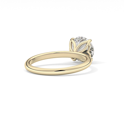 Round Solitaire Lab Grown Diamond Engagement Ring