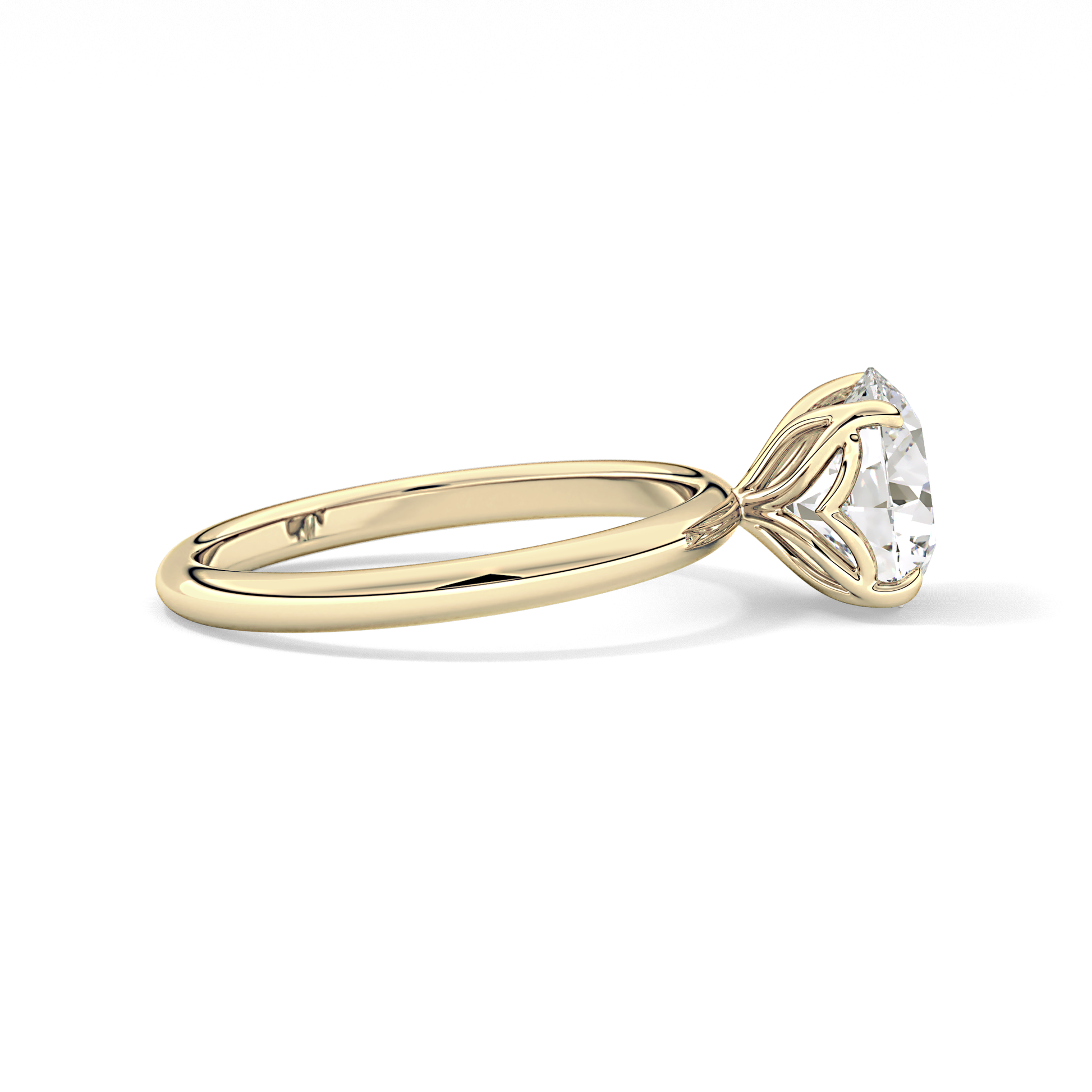 Round Solitaire Lab Grown Diamond Engagement Ring
